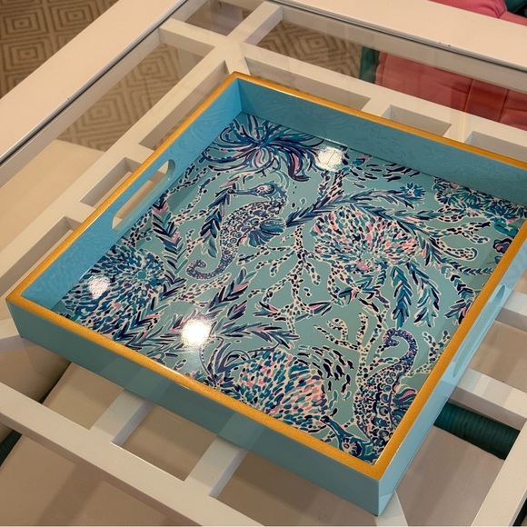 RARE Lilly Pulitzer Lacquer Tray - New Kids on the Dock - Picture 13 of 15